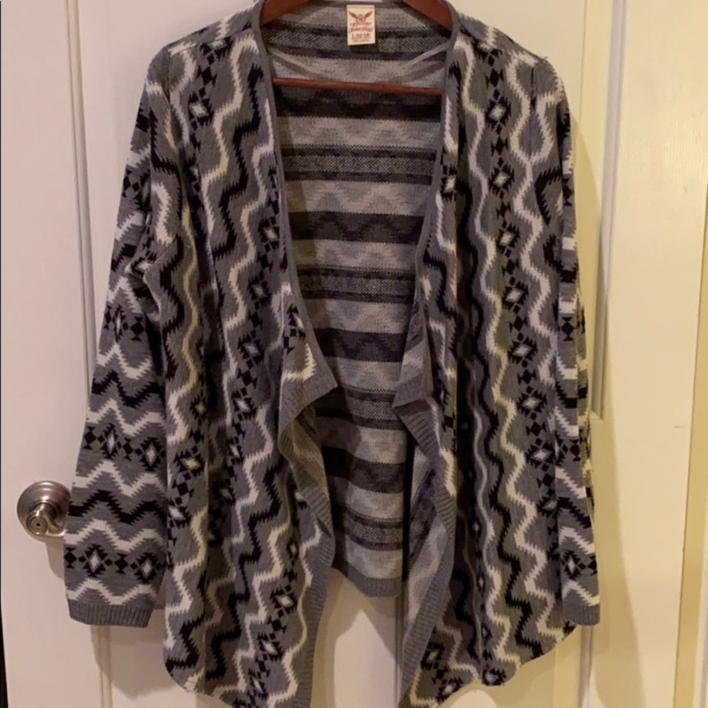Women’s Open Front Printed Cardigan